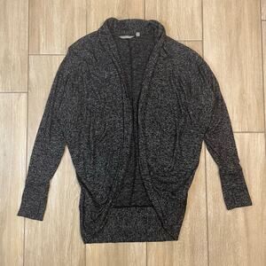 Athleta Open Front Wrap Cardigan Women’s Medium Gray Heather Draped FAL17